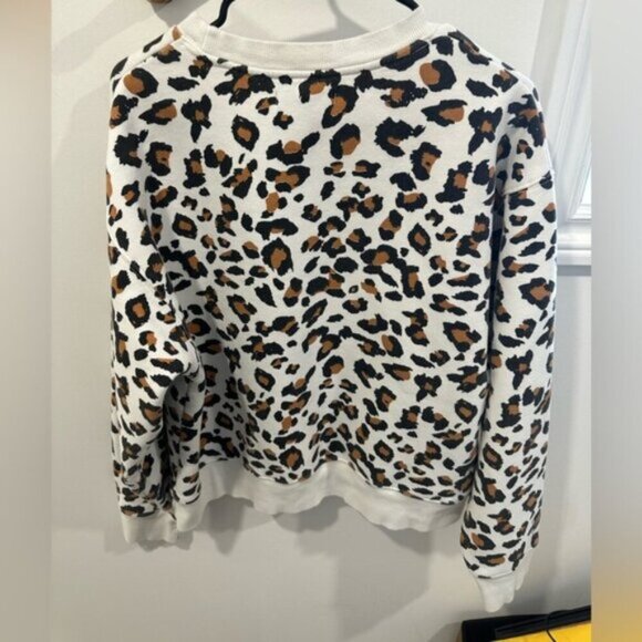 EUC- BRUNETTE THE LABEL - White Leopard  Crewneck -BLONDE - Picture 7 of 8